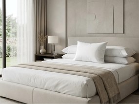 Saténová damašková obliečka na vankúš 70x90 biela