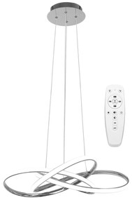 Toolight Toolight, LED moderné stropné svietidlo + diaľkové ovládanie APP816-CP, chrómová, OSW-03997