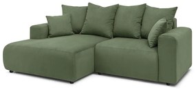 Zelená zamatová rohová pohovka Enjoy – Bobochic Paris