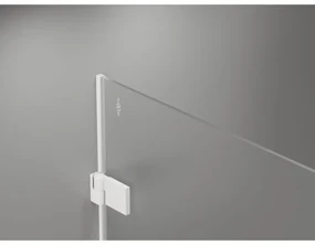 Mexen Lunar-B, výklopný sprchový kút ľavý 95 x 70 cm, 8mm číre sklo, biely profil, 832-095-070-20-00-L
