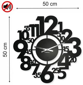Kovové hodiny NUMBERS 50cm