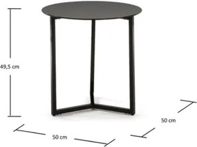 Kave Home RAEAM odkladací stolík, Ø 50 cm