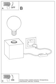 Stolná lampa ABEL 1xE27/60W/230V betón