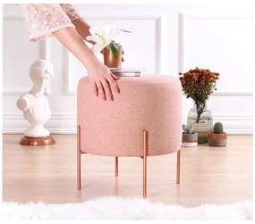 Svetloružový taburet Copper – Artie