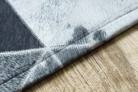 Koberec PATCHWORK 21722 sivý - imitácia kože krava, trojuholníky