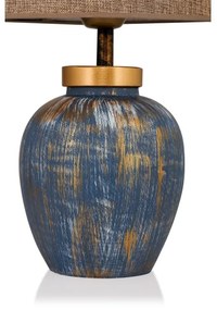 Stolná lampa 1xE27/40W/230V modrá/béžová