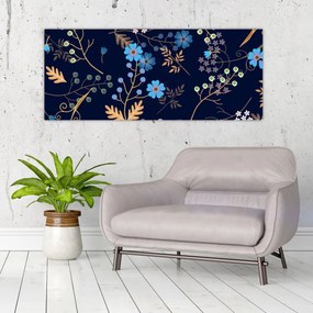 Obraz - Jesenné kvety (120x50 cm)