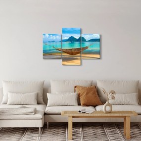 Obrázok hojdacej siete na pláži 3 (90x60 cm)