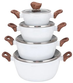 Wellhox ROSA BELLA biela 8-dielna sada hrncov