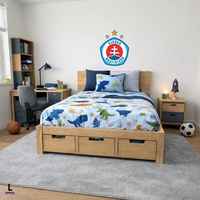 Logo ŠK Slovan Bratislava - textilná nálepka na stenu Veľkosť: 40 cm