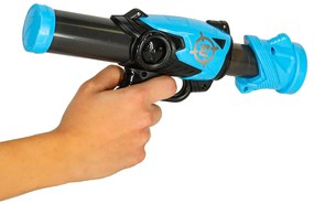 Zručnostná hra KIK Robot v helme – streľba na terč s pištoľou a 12 penovými guľôčkami, LCD displej