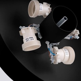 Čierne stropné svietidlo ø 30 cm Blacko – Sollux