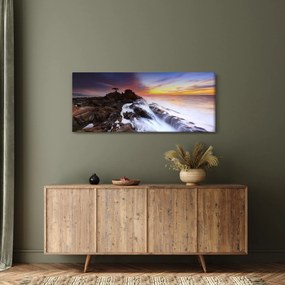 Obraz hory v hmle (120x50 cm)