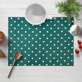 Biante Dekoračné prestieranie na stôl Leona LN-024 Biele bodky na petrolejovom 35x45 cm