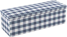 Truhlica čalúnená farba produktu tmavomodrá látka vzorované