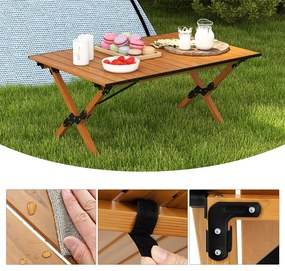 Hliníkový skladací kempingový stôl s taškou