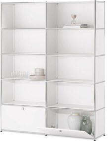 Regál »CN3« s 2 výklopnými dvierkami, biely