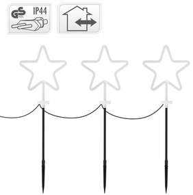 Sada 3 ks LED vánočních dekorací Lester teplá bílá