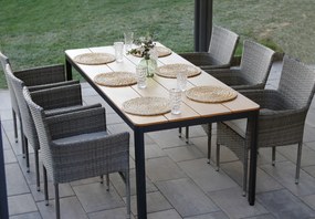 Záhradný jedálenský set Milano + 6x ratanové kreslo Bali PREMIUM