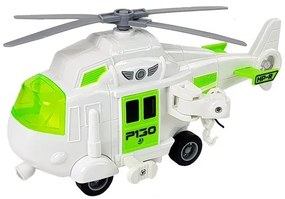 LEAN TOYS Transportér na batérie 1:16 s vrtuľníkom