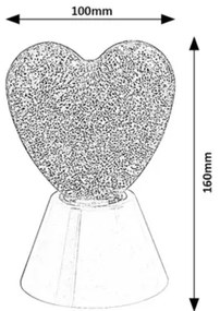 Rabalux 76040 - LED RGB Dekoratívna lampa SPARKLY LED/0,8W/3xAA v tvare srdca