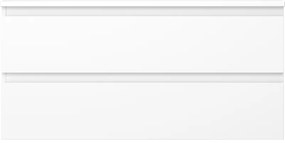 Mexen Orio, kúpeľňová skrinka 100 cm s hornou časťou, 2 zásuvky, biela matná, 91A10-10047-2-BFFC01