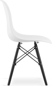 Stolička OSAKA biela / čierne nohy
