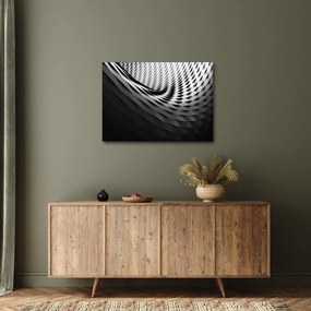 Abstraktný obraz - čiernobiela špirála (70x50 cm)