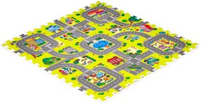 IPLAY Penová podložka  MESTO 9 prvkov, 90,5 x 90,5 cm