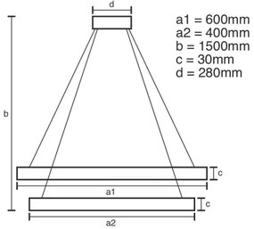 LED Stmievateľný luster na lanku LED/115W/230V 3000-6500K strieborná + DO