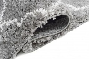 TA Koberec G938B TMAVO ŠEDÁ/KRÉMOVÁ BOHO Rozmer: 80x250 cm