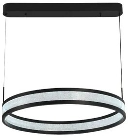 LED Stmievateľný luster na lanku LED/45W/230V čierna + diaľkové ovládanie