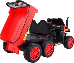 Ramiz Detské nákladné auto Farmer Truck pre 2 deti červené + pohon 4x4 + diaľkové ovládanie + sklápač + LED audio