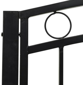 vidaXL Záhradná lavica so stolíkom čierna 120 cm oceľ-