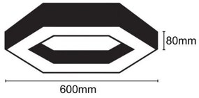 LED Stropné svietidlo LED/28W/230V 4000K pr. 60 cm