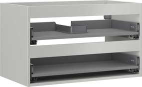 Mexen Box-A, závesná skrinka 80 cm, 2 zásuvky, matná sivá, 91AX0-0800-470-2-62