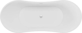 Polimat Akrylátová voľne stojaca vaňa Abi 180x80 POLIMAT-Rozmery: 180x80, POLIMAT-Farba vane: Biela / čierna lesk