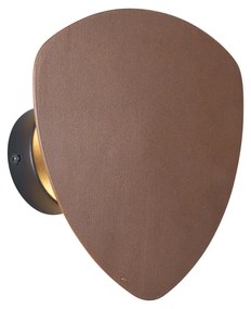Dizajnové nástenné svietidlo bronzové organické 20 cm 2-svetlá - Pulley