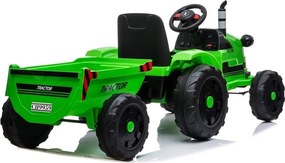 LEAN CARS Batériový traktor s prívesom CH9959 zelený