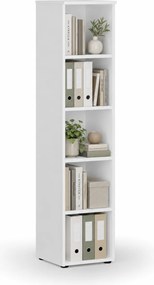 Kancelársky regál PRIMO WHITE, 400 x 420 x 1781 mm, biela