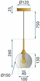 Toolight - Stropná lampa zo skla 7xG9 APP898-7CP, OSW-06670