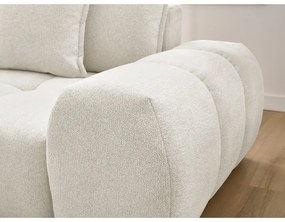 Biela ženilková rozkladacia/s úložným priestorom rohová pohovka (ľavý roh/s leňoškou) Everest – Bobochic Paris