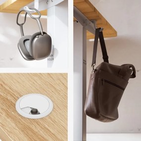 Elektrický výškovo nastaviteľný stôl Mark Adler Leader 6.9 Dub Craft / biely