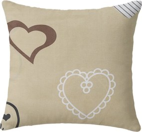 Bavlnená obliečka na vankúš DEAMON POLY 45x45 cm, béžová