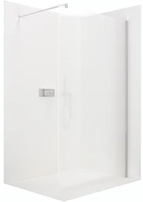 CERANO - Sprchová zástena Walk-in Onyx Ľ/P - guľatá vzpera - chróm, ryhované sklo - 110x200 cm, CER-CER-8050BD317