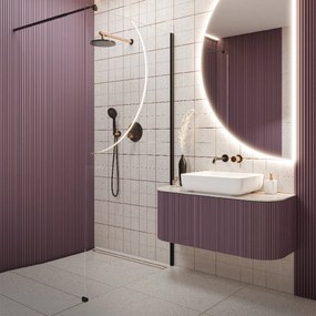 Invena Moonlight, sprchová súprava pod omietku, 2-funkčná, čierna-ružové zlato, INV-BS-77-014-V