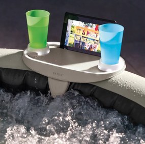 LED polička na nápoje do vírivky, bazénu s priestorom na tablet
