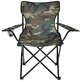 Skladacia rybárska stolička camo