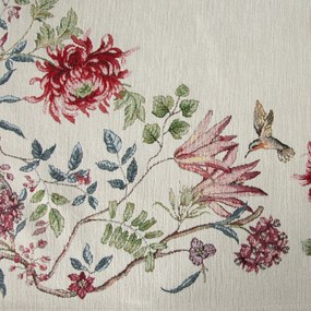 GOBELÍNOVÝ OBRUS NATUR 100X100 CM KVETY