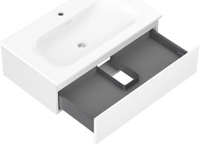 Mexen Orio, kúpeľňová skrinka 80 cm s umývadlom Vela, 1 zásuvka, biela matná, 91A10-08023-1-BF01-W23M01